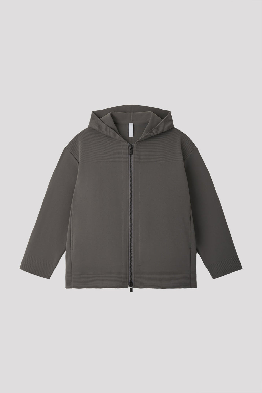 MILAN RIB HOODIE JACKET - IRON GRAY