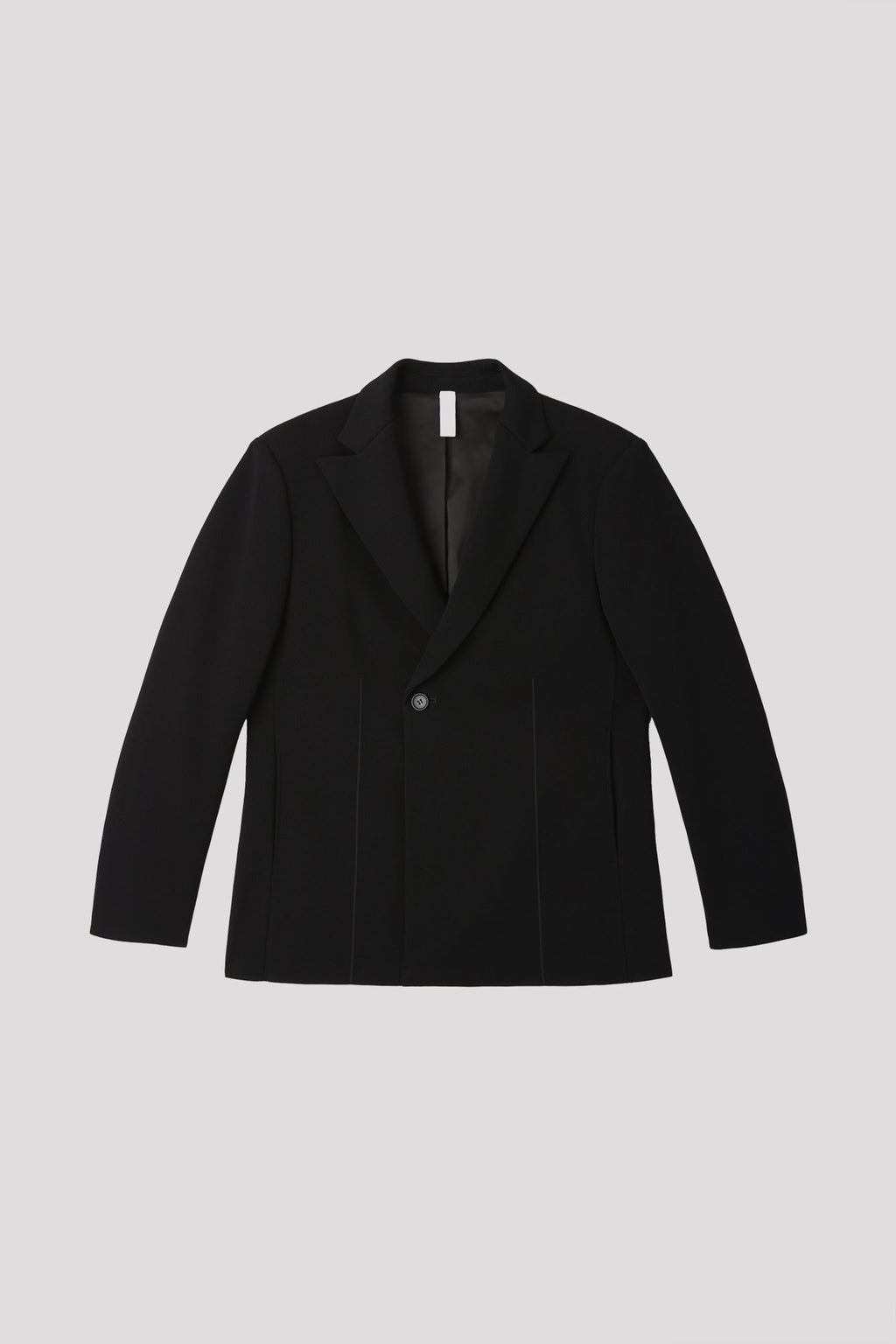 AC MILAN RIB DOUBLE BREASTED TAILORED JACKET - BLACK