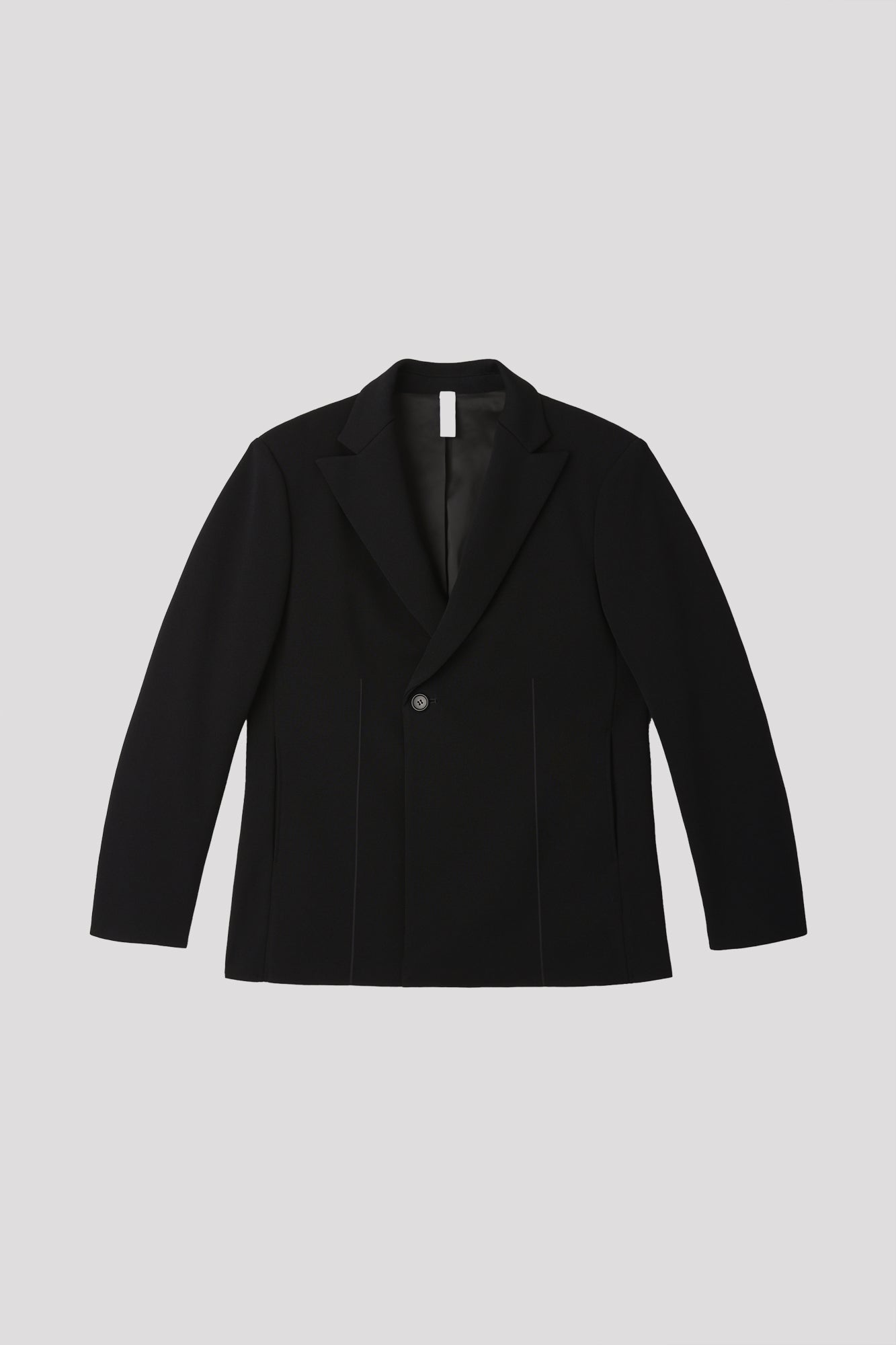 AC MILAN RIB DOUBLE BREASTED TAILORED JACKET - BLACK