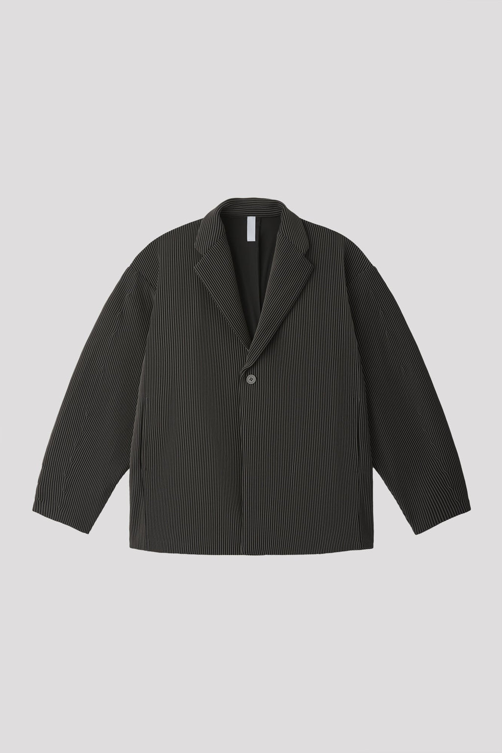 HYPHA TAILORED COCOON JACKET - IRON GRAY-BLACK