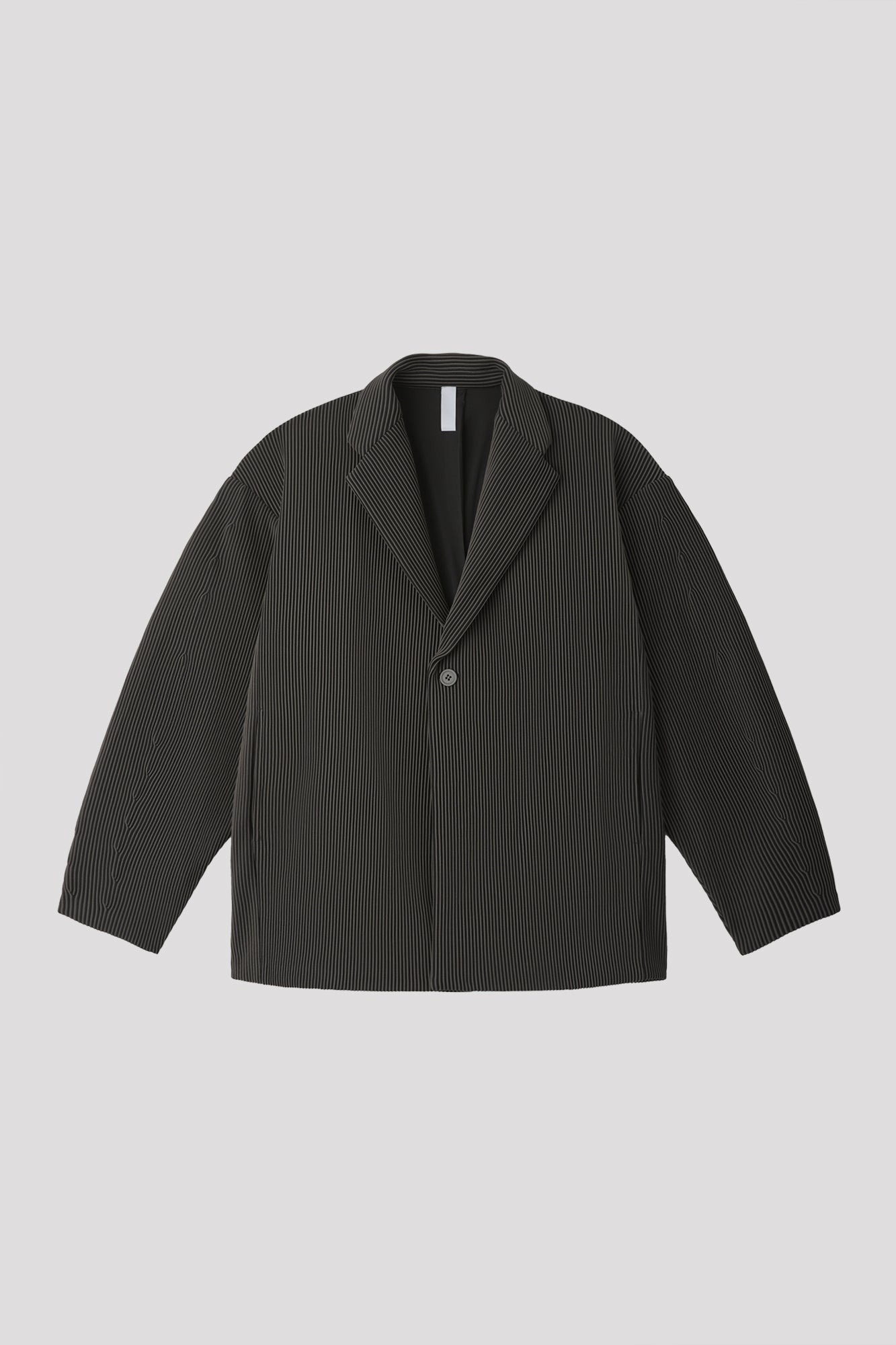 HYPHA TAILORED COCOON JACKET - IRON GRAY-BLACK
