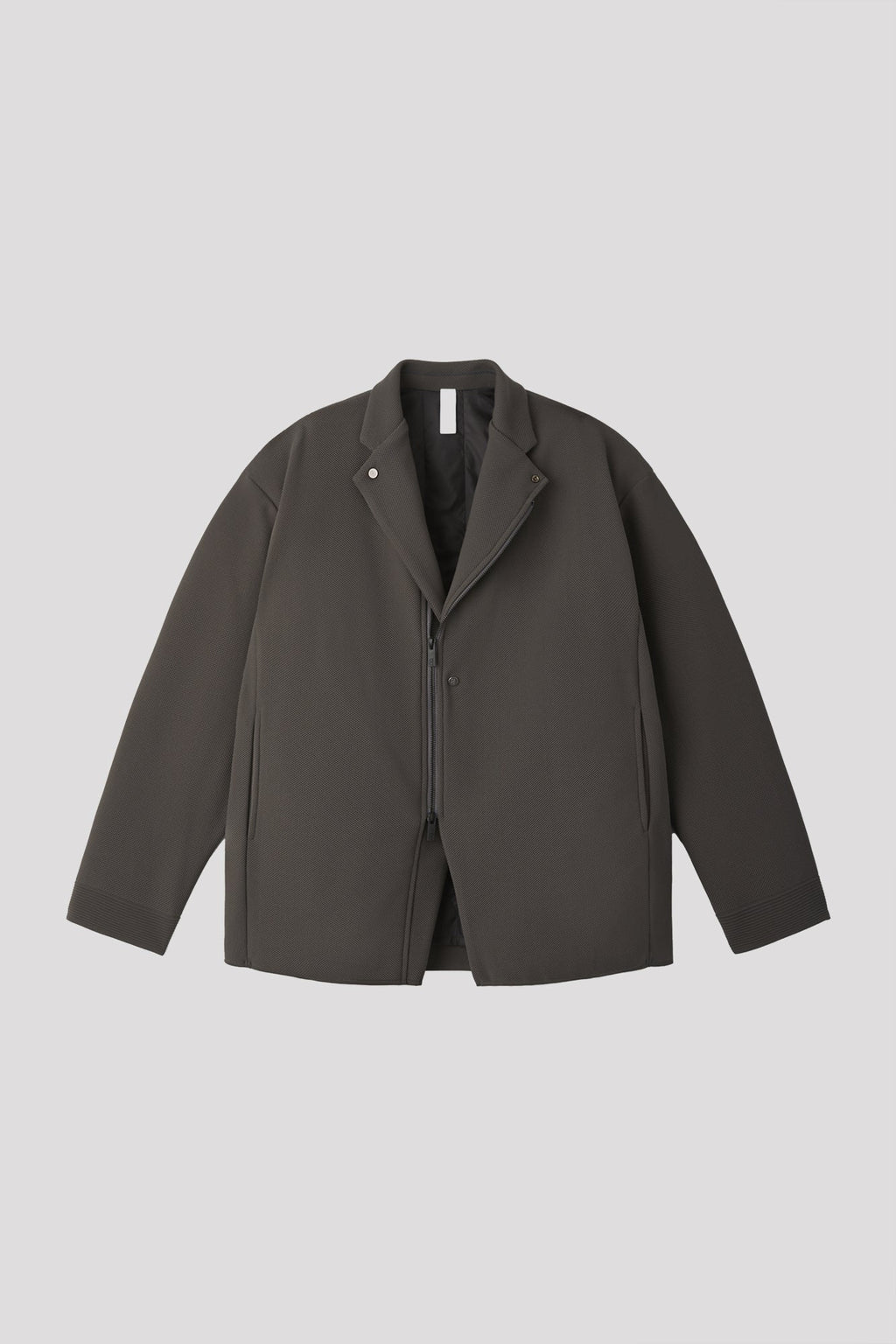 MESH ZIP TAILORED JACKET - IRON GRAY
