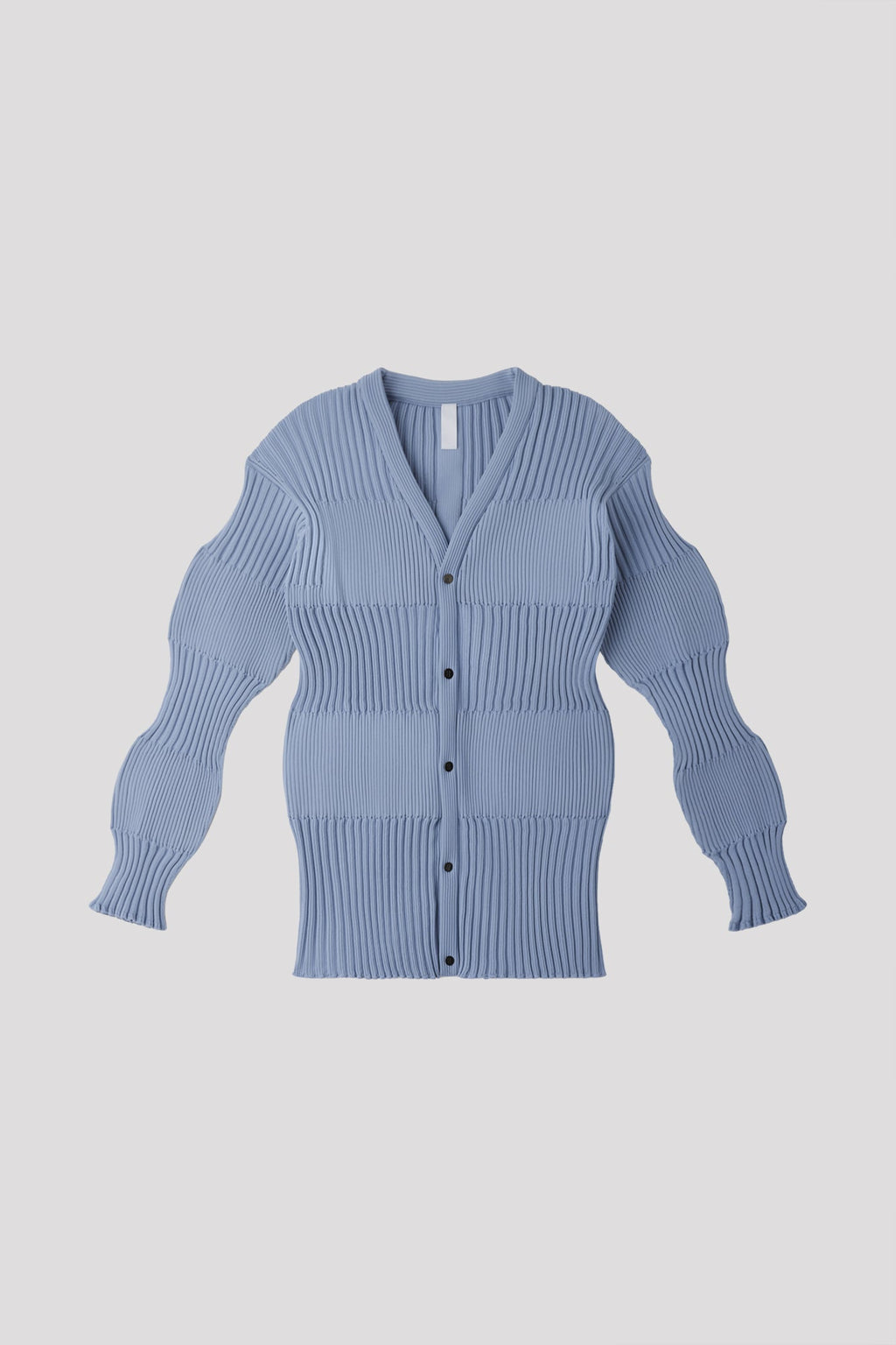 FLUTED CARDIGAN - ROBIN EGG BLUE