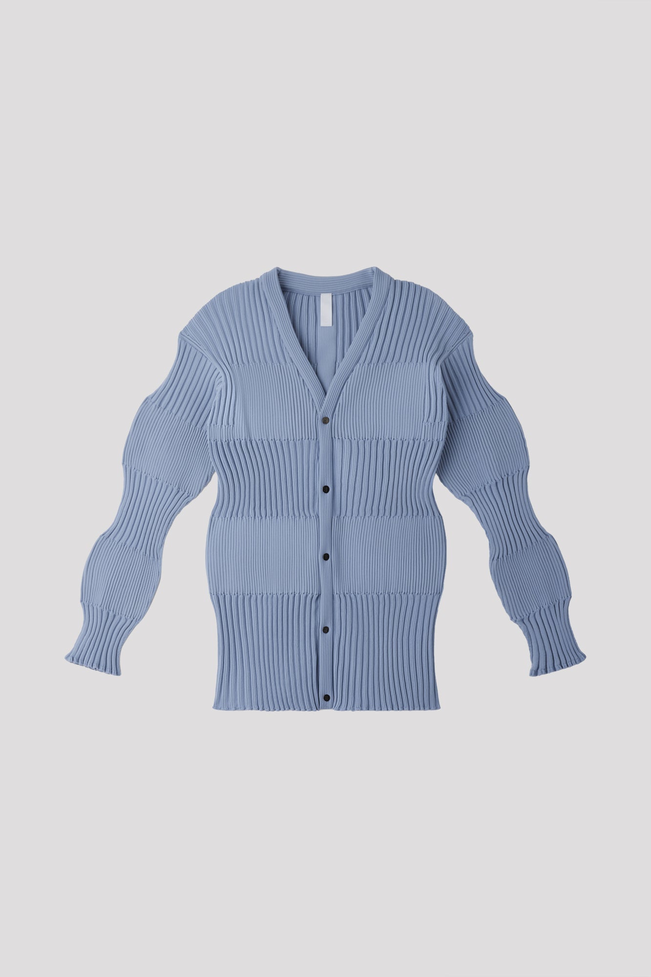 FLUTED CARDIGAN - ROBIN EGG BLUE