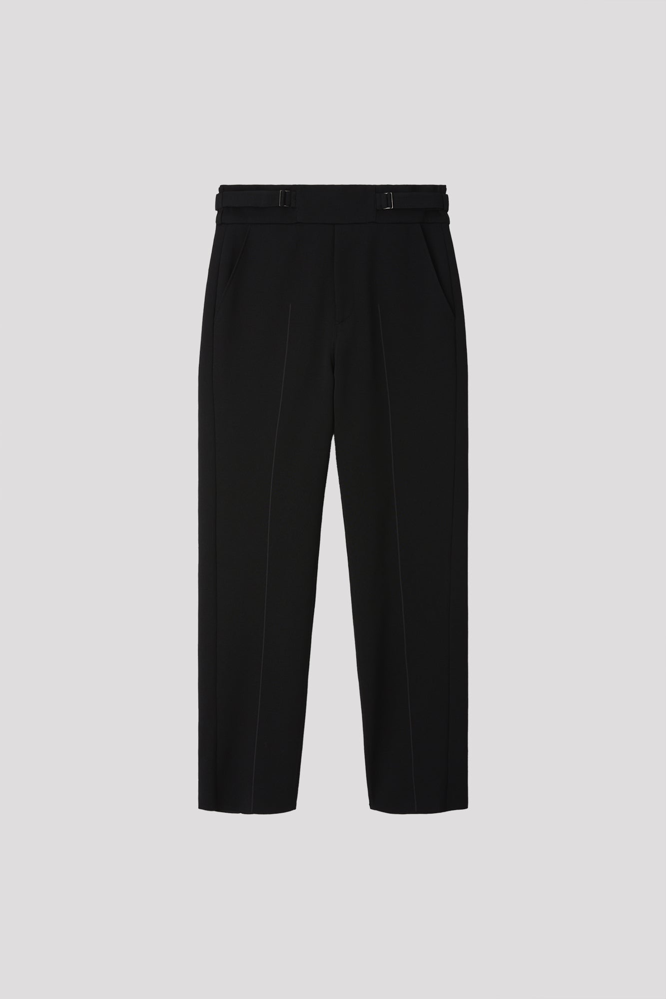 AC MILAN RIB TAPERED PANTS - BLACK
