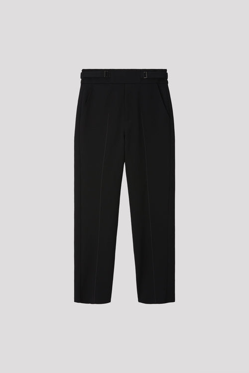 AC MILAN RIB TAPERED PANTS - BLACK