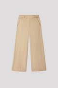 AC MILAN RIB WIDE STRAIGHT PANTS - BISQUE BEIGE
