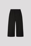 MESH WIDE STRAIGHT PANTS - BLACK