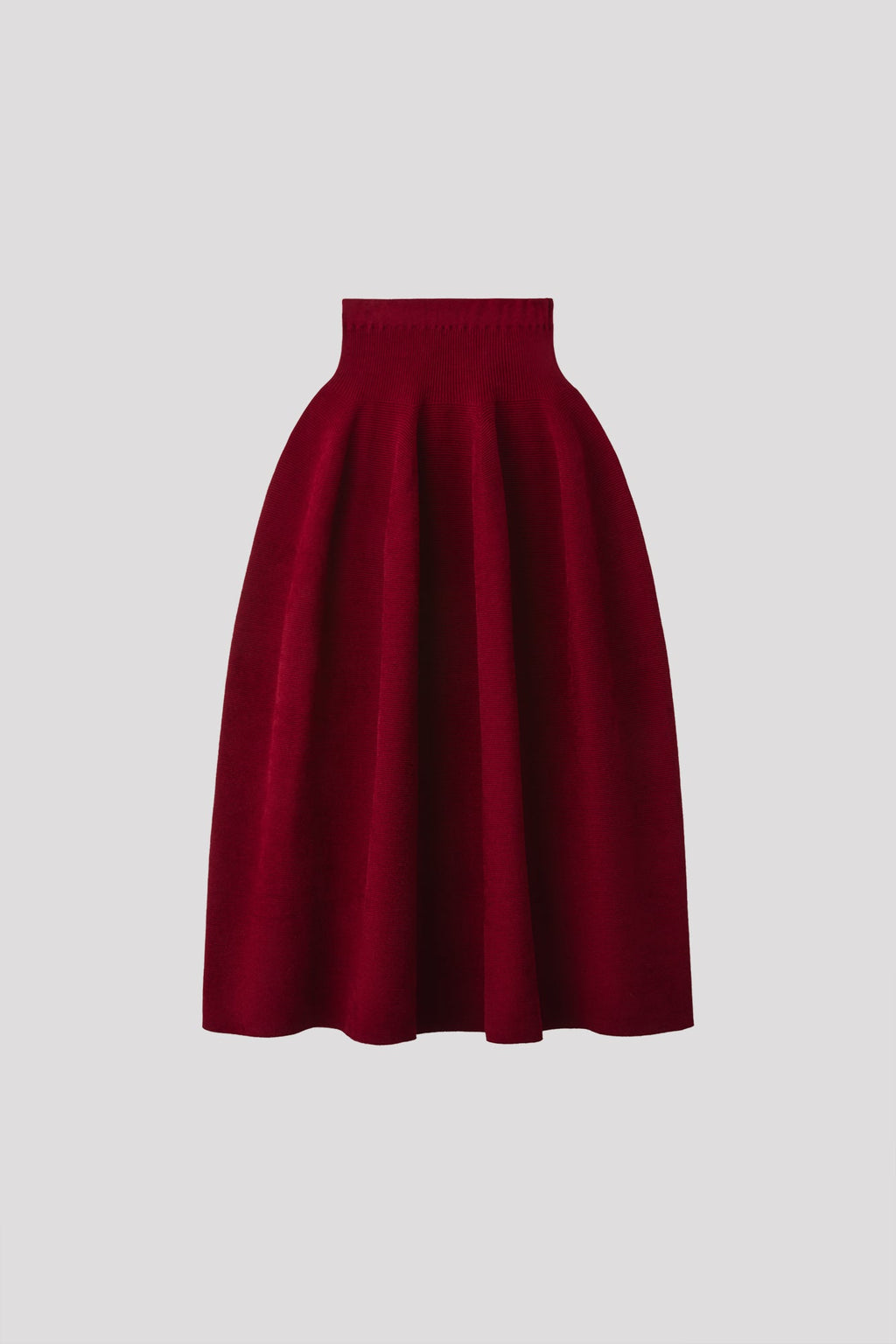 POTTERY VELVET SKIRT - MAROON RED
