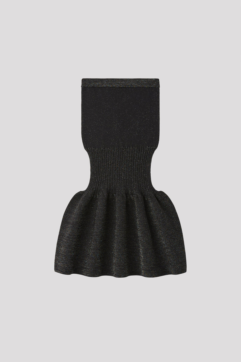 FLUTED GLITTER MERMAID SKIRT - BLACK-MULTI