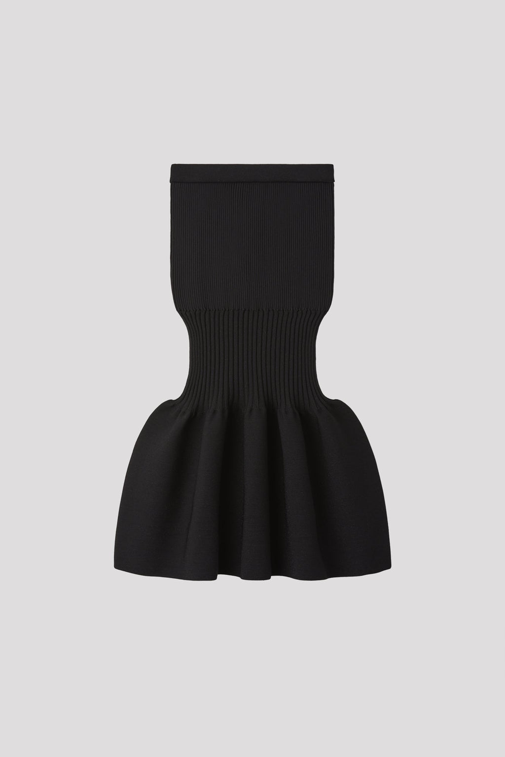 FLUTED GLITTER MERMAID SKIRT - BLACK-BLACK