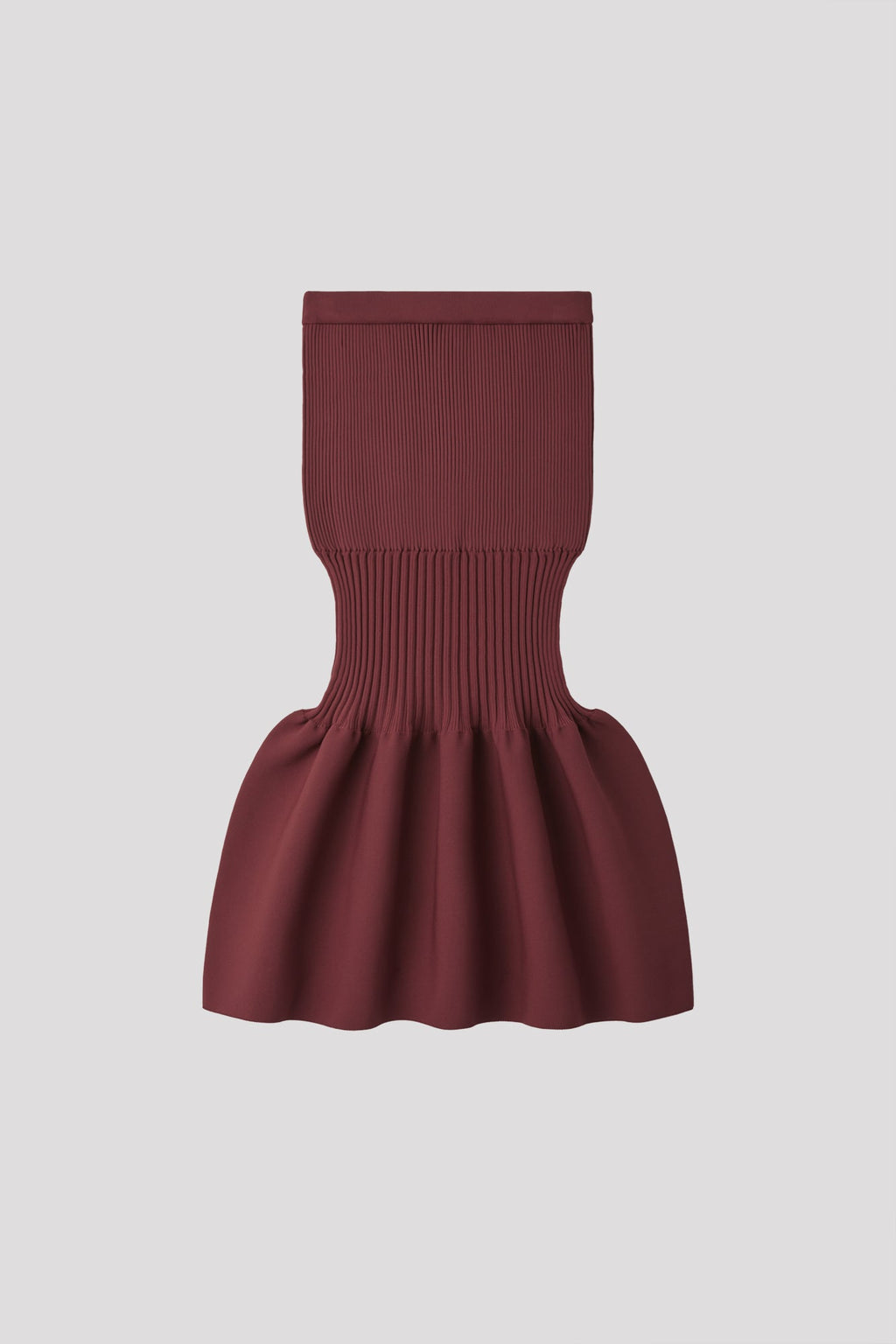 FLUTED MERMAID SKIRT - BLUSH RED