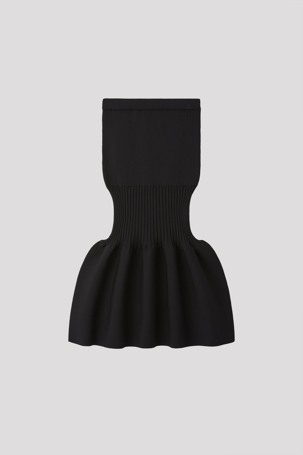 FLUTED MERMAID SKIRT - BLACK