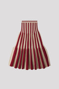 CASCADES SKIRT - MAROON RED-BISQUE BEIGE