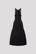 CASCADES STRAP DRESS - BLACK