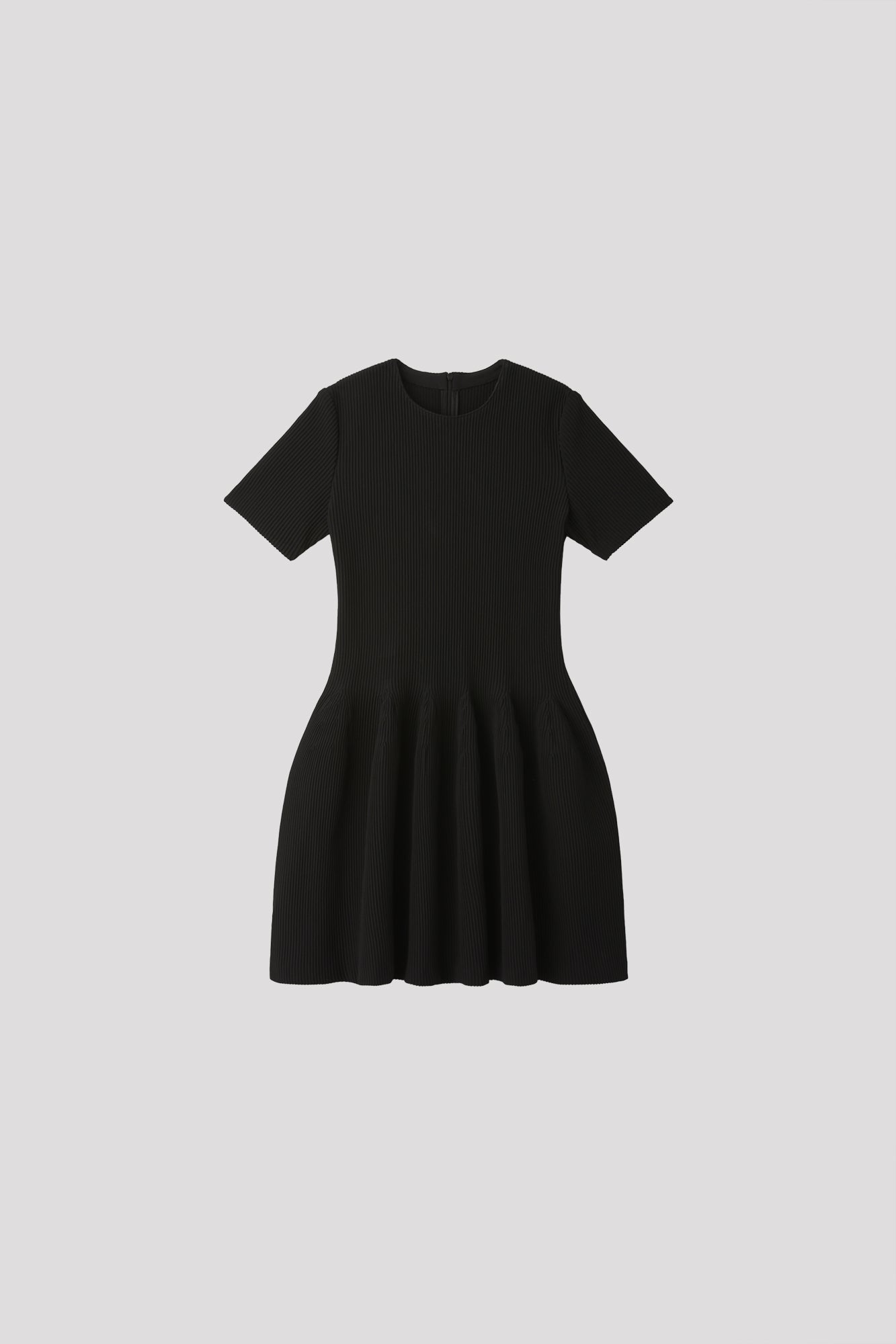 HYPHA SHORT SLEEVE MINI DRESS - BLACK