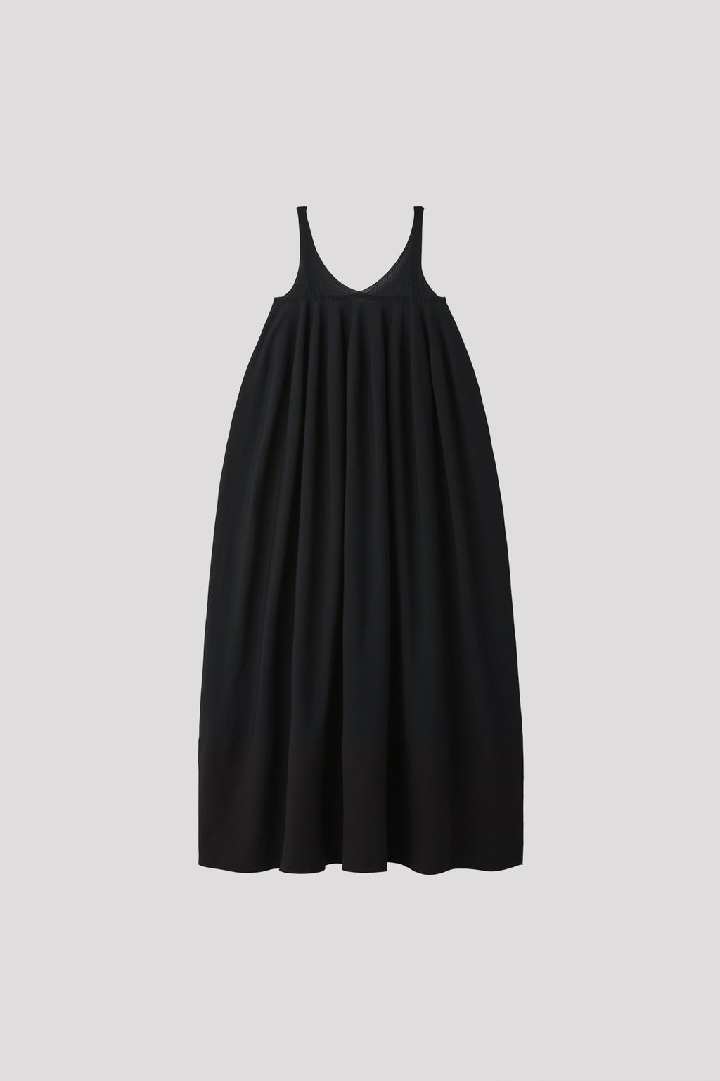 RIVULET STRAP BUST FLARE DRESS - BLACK