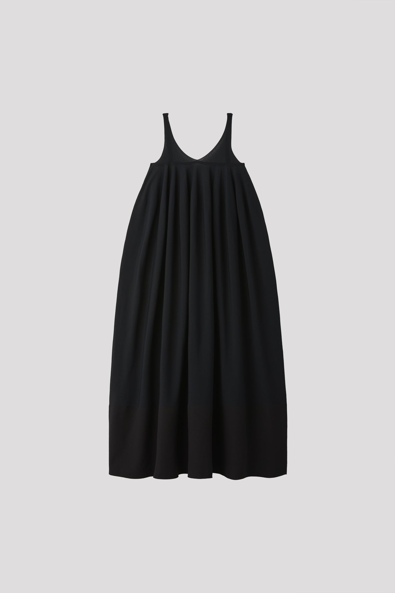 RIVULET STRAP BUST FLARE DRESS - BLACK
