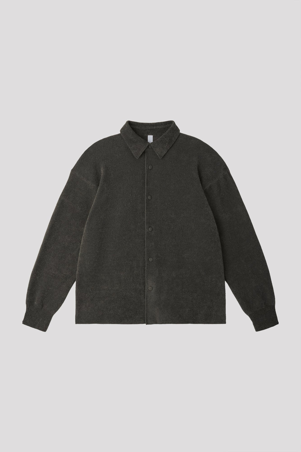 SOFT MILAN RIB VELVET SHIRT - IRON GRAY