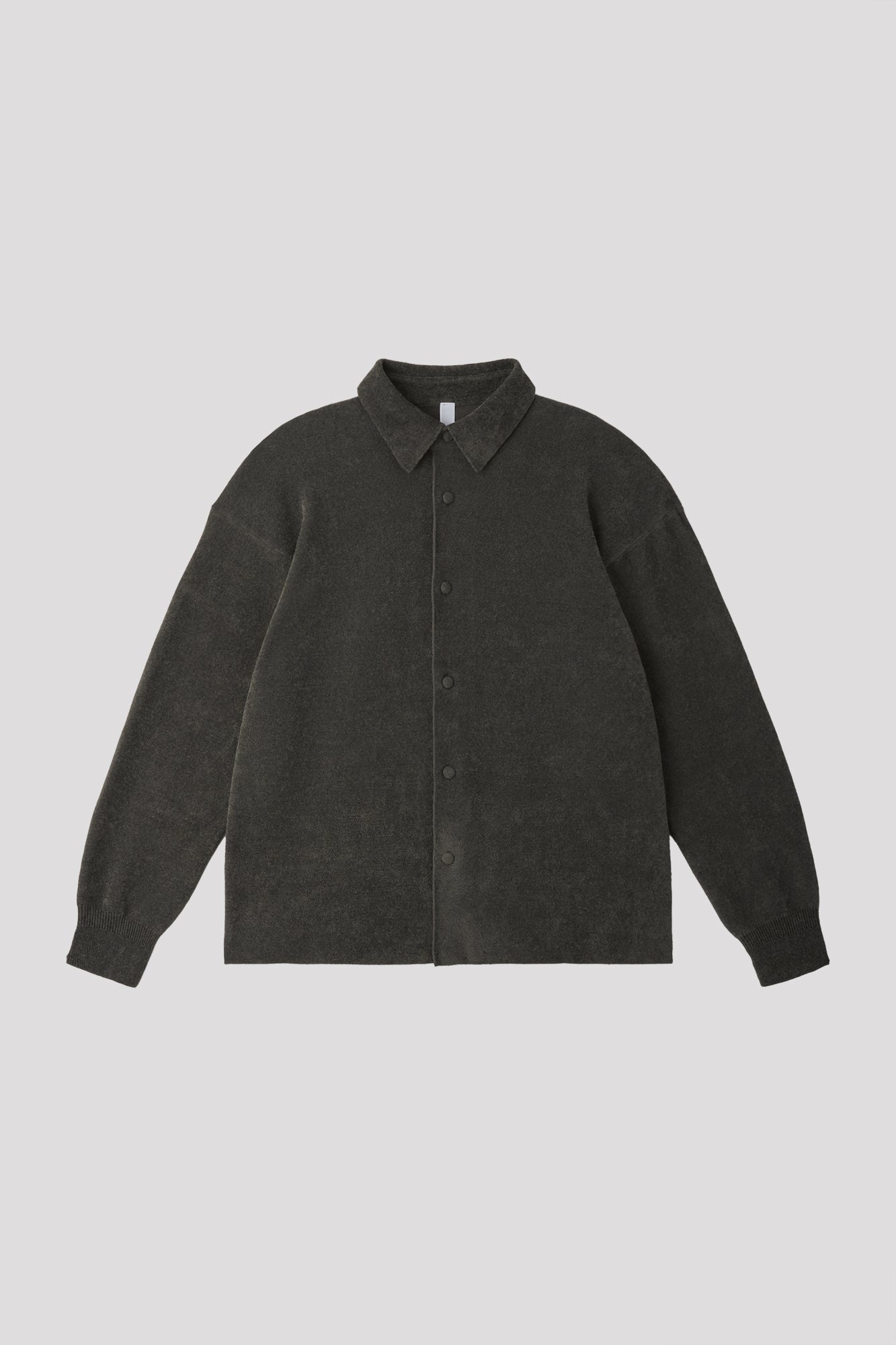 SOFT MILAN RIB VELVET SHIRT - IRON GRAY
