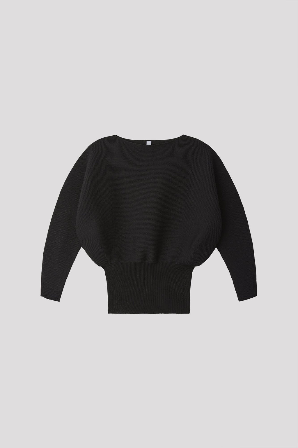 POTTERY GLITTER LONG SLEEVE ROUND TOP - BLACK-BLACK