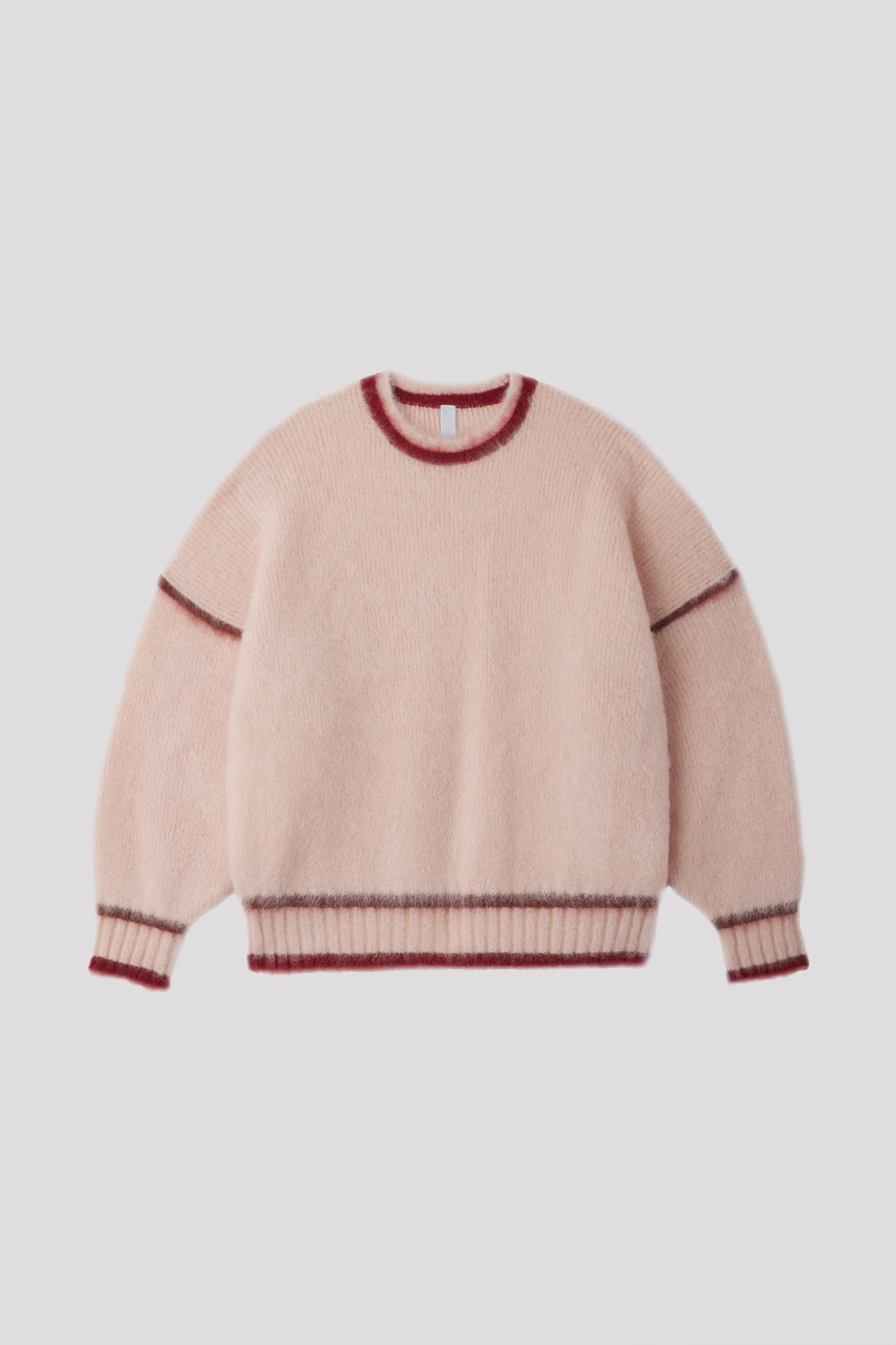 MOHAIR PULLOVER - EGG SHELL PINK MULTI