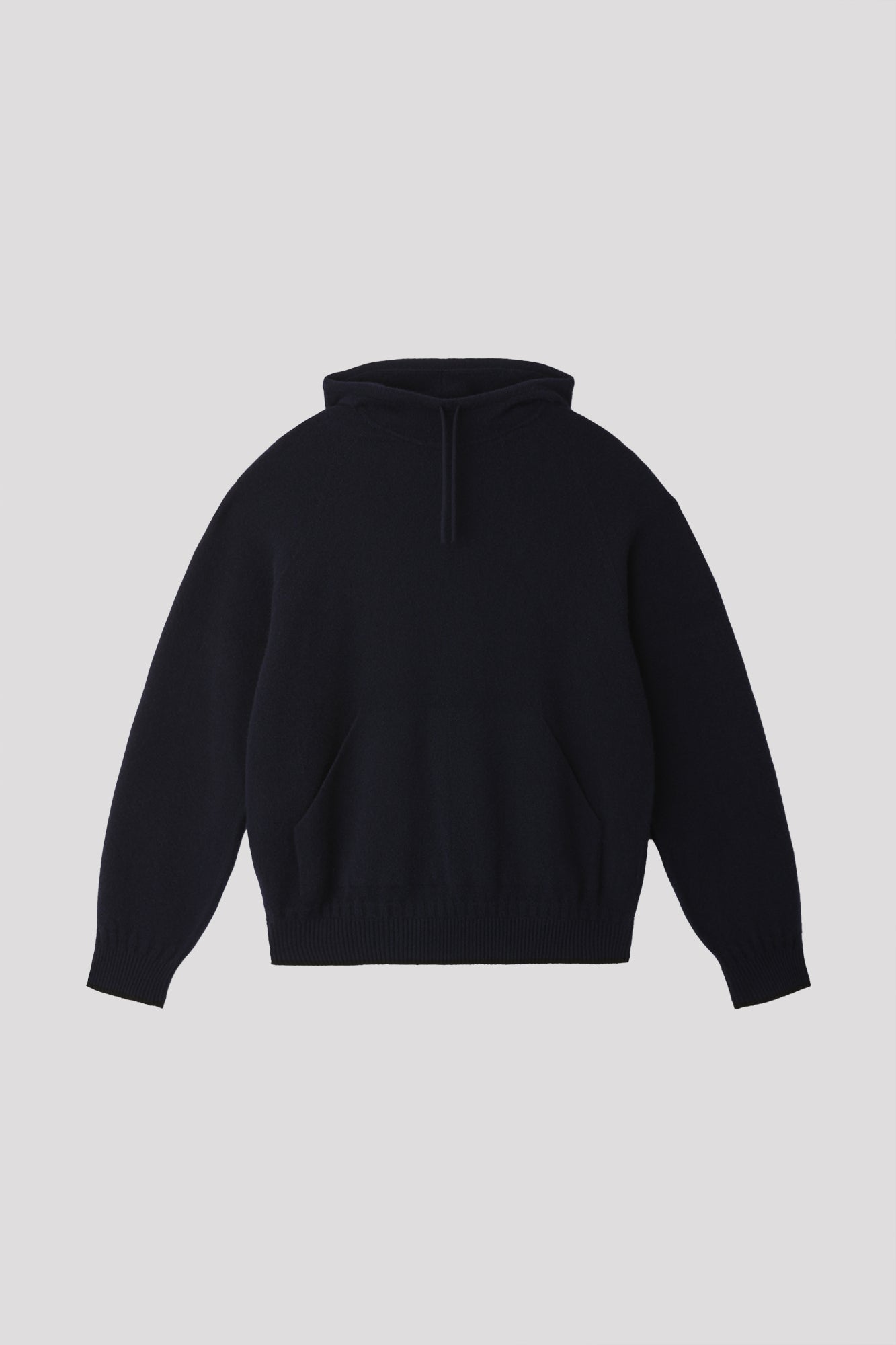 CASHMERE HOODIE TOP - NAVY-BLACK