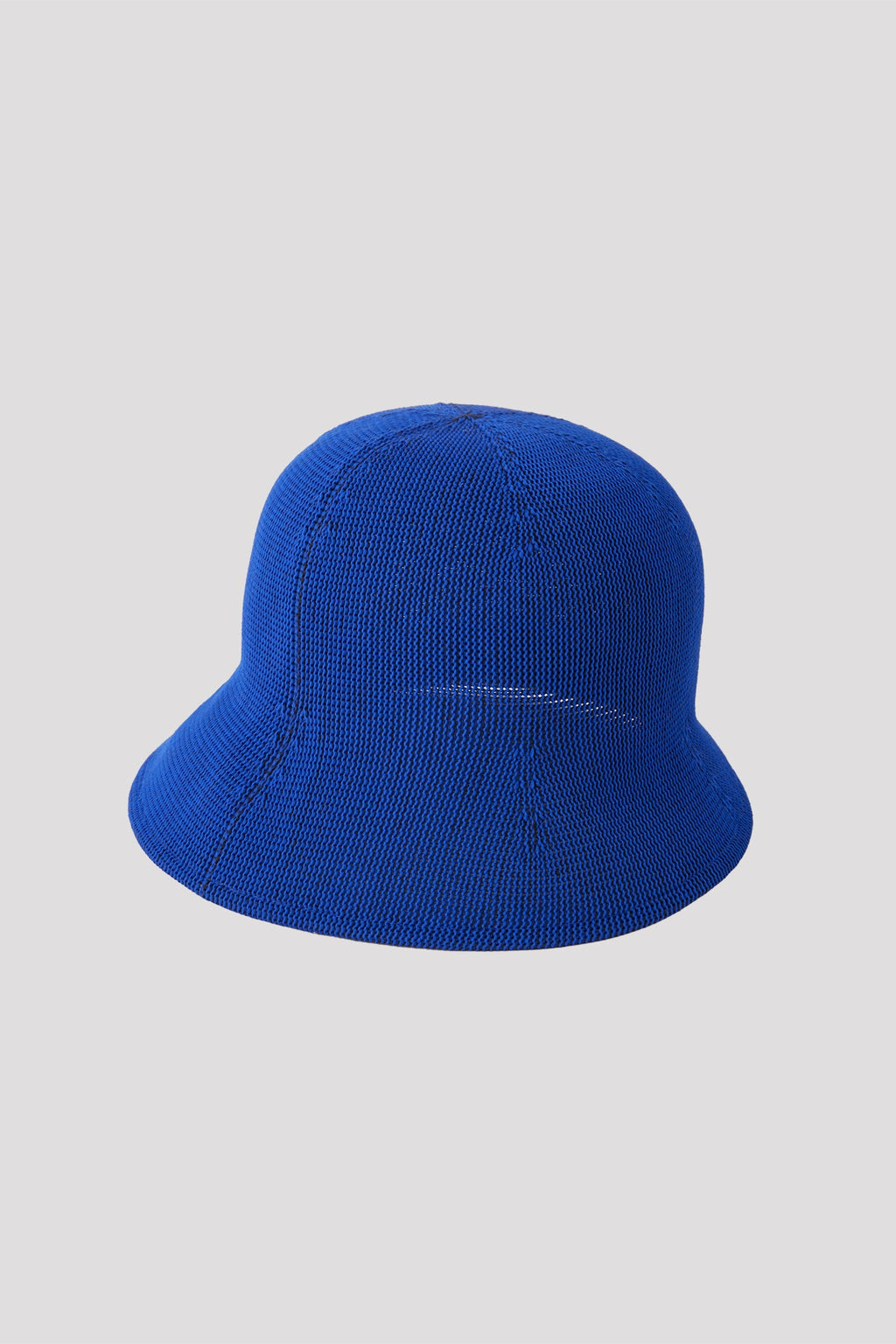 MESH KNIT ASYMMETRIC HAT - BLUE