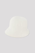 MESH KNIT ASYMMETRIC HAT - WHITE