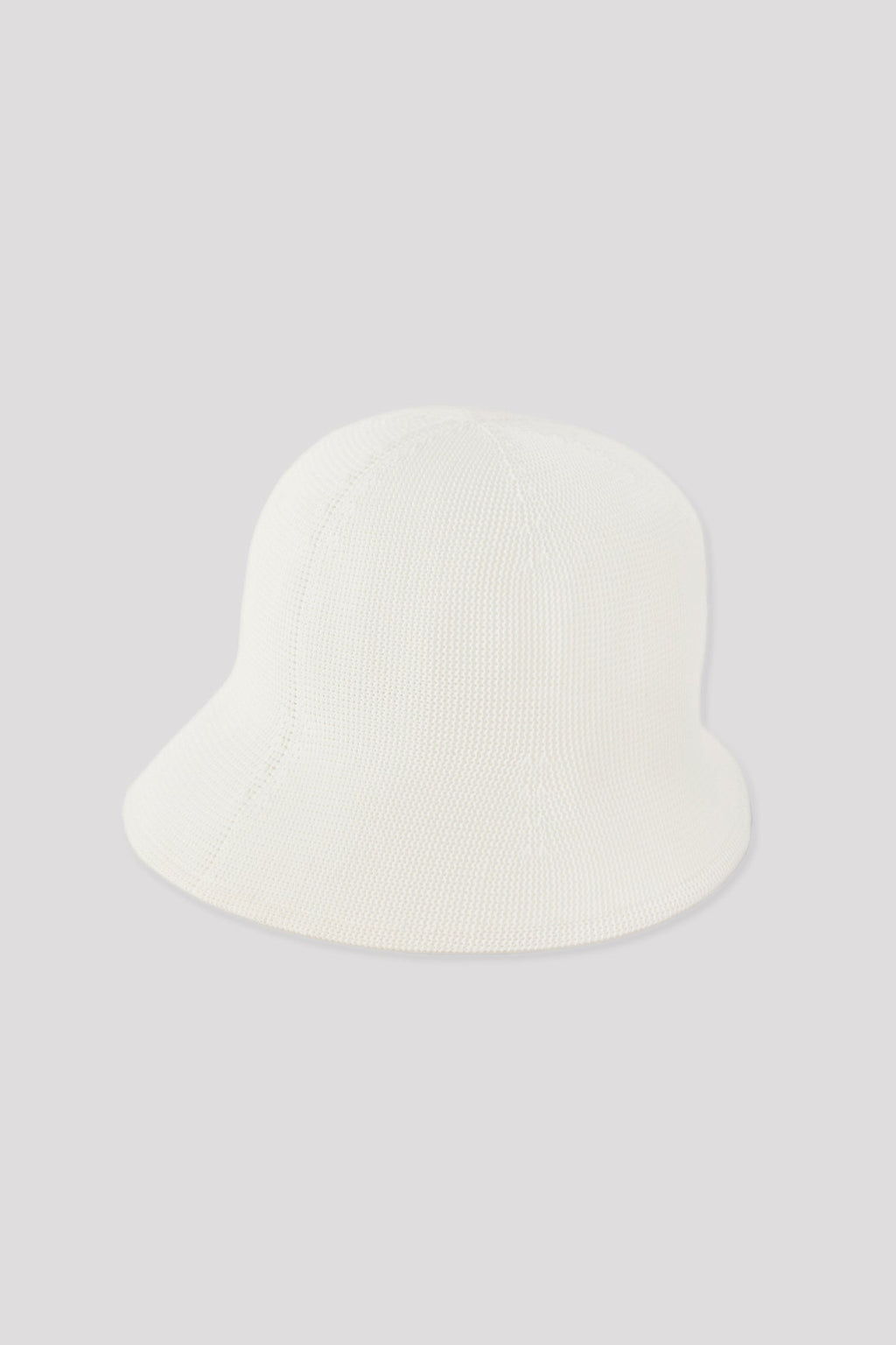 MESH KNIT ASYMMETRIC HAT - WHITE