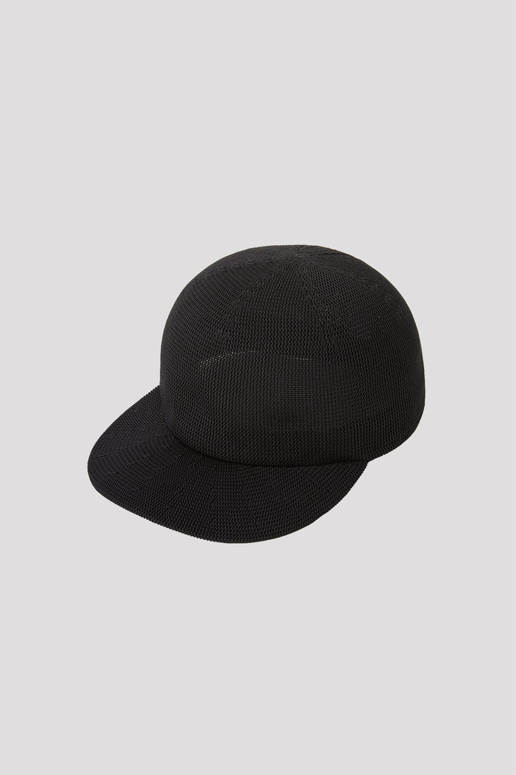 MESH KNIT BASEBALL CAP - BLACK