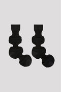 GARTER RIB SOCKS - BLACK