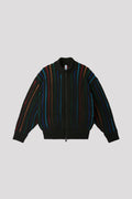 LOUVER STAND-UP COLLAR BLOUSON - BLACK MULTI 10