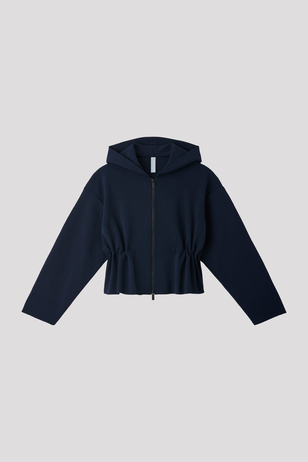MILAN CROPPED HOODIE JACKET - NAVY