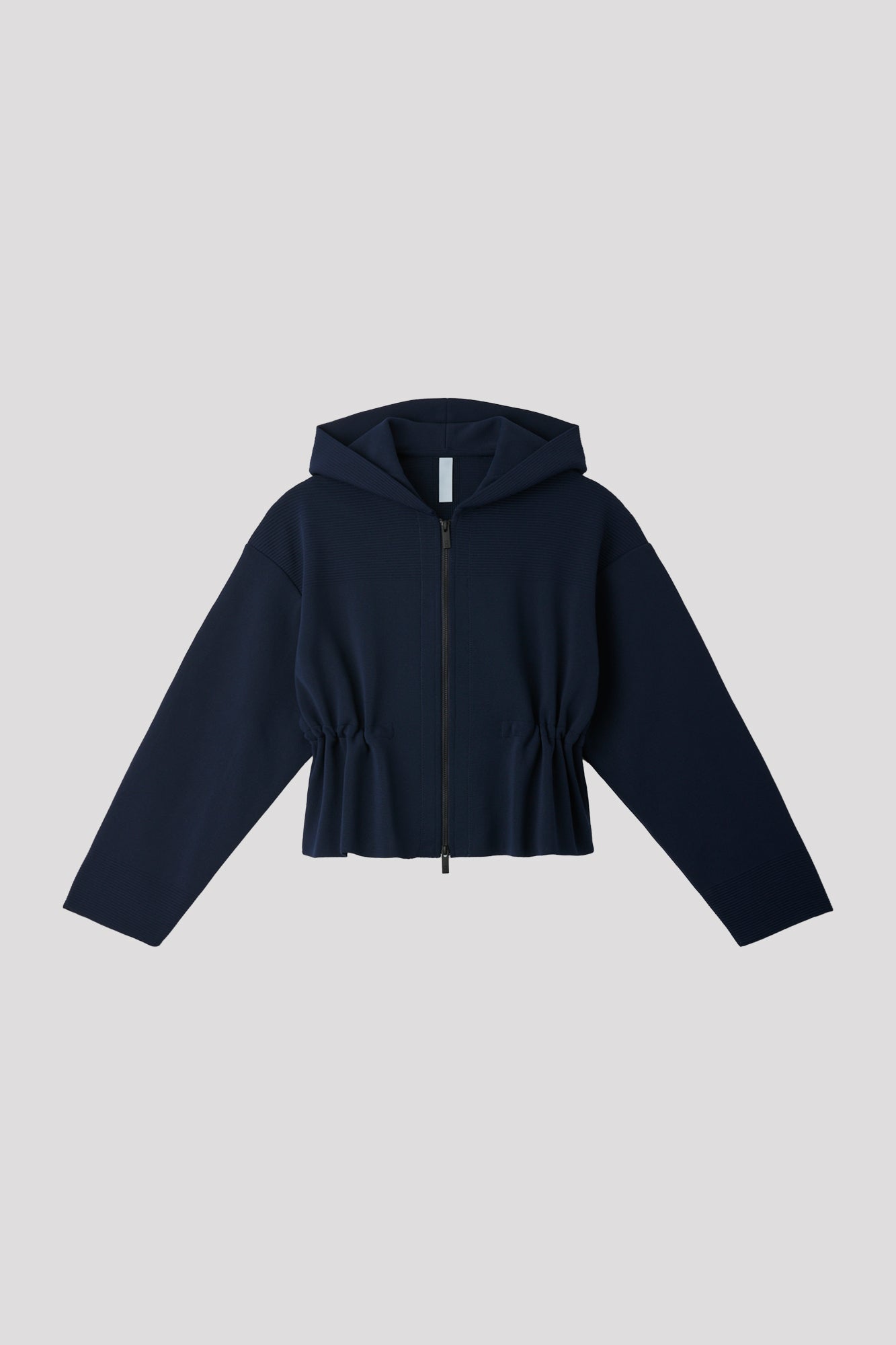 MILAN CROPPED HOODIE JACKET - NAVY