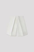MILAN CREASE HALF PANTS - WHITE