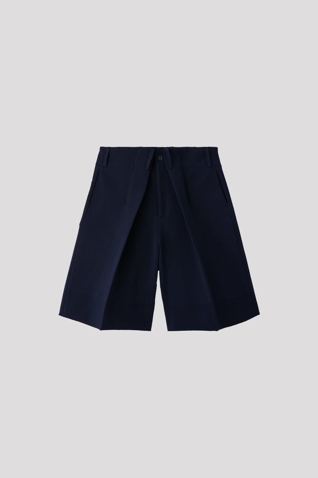 MILAN CREASE HALF PANTS - NAVY