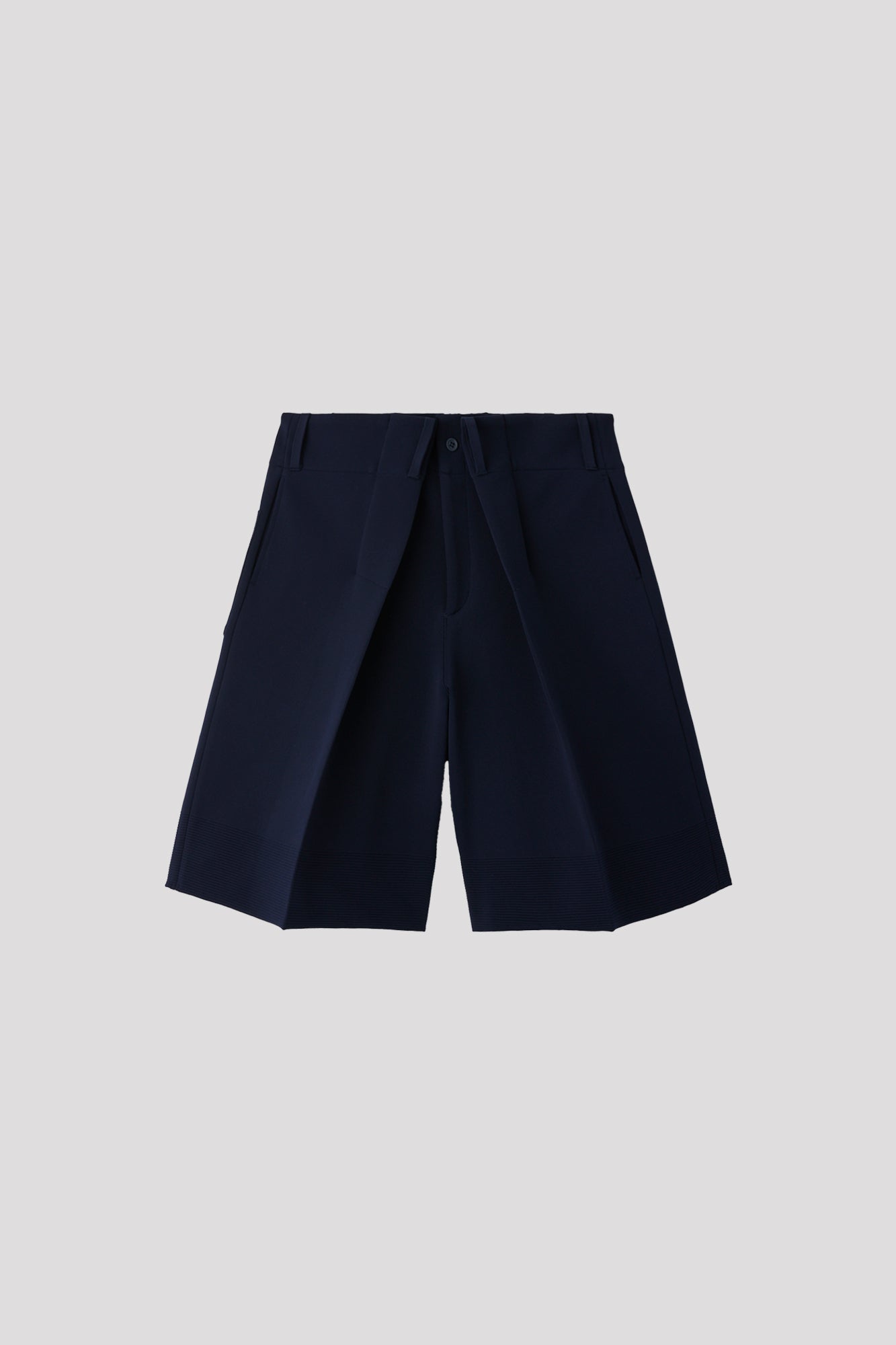 MILAN CREASE HALF PANTS - NAVY
