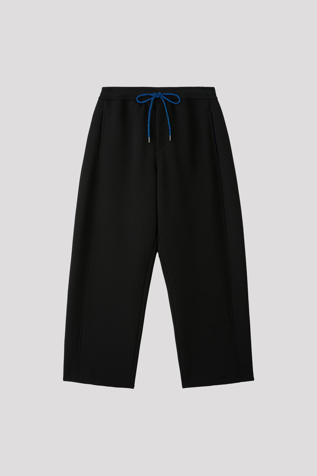 MESH CURVED PANTS - BLACK-BLUE MULTI