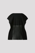 CREASE LUCENT SKIRT - BLACK