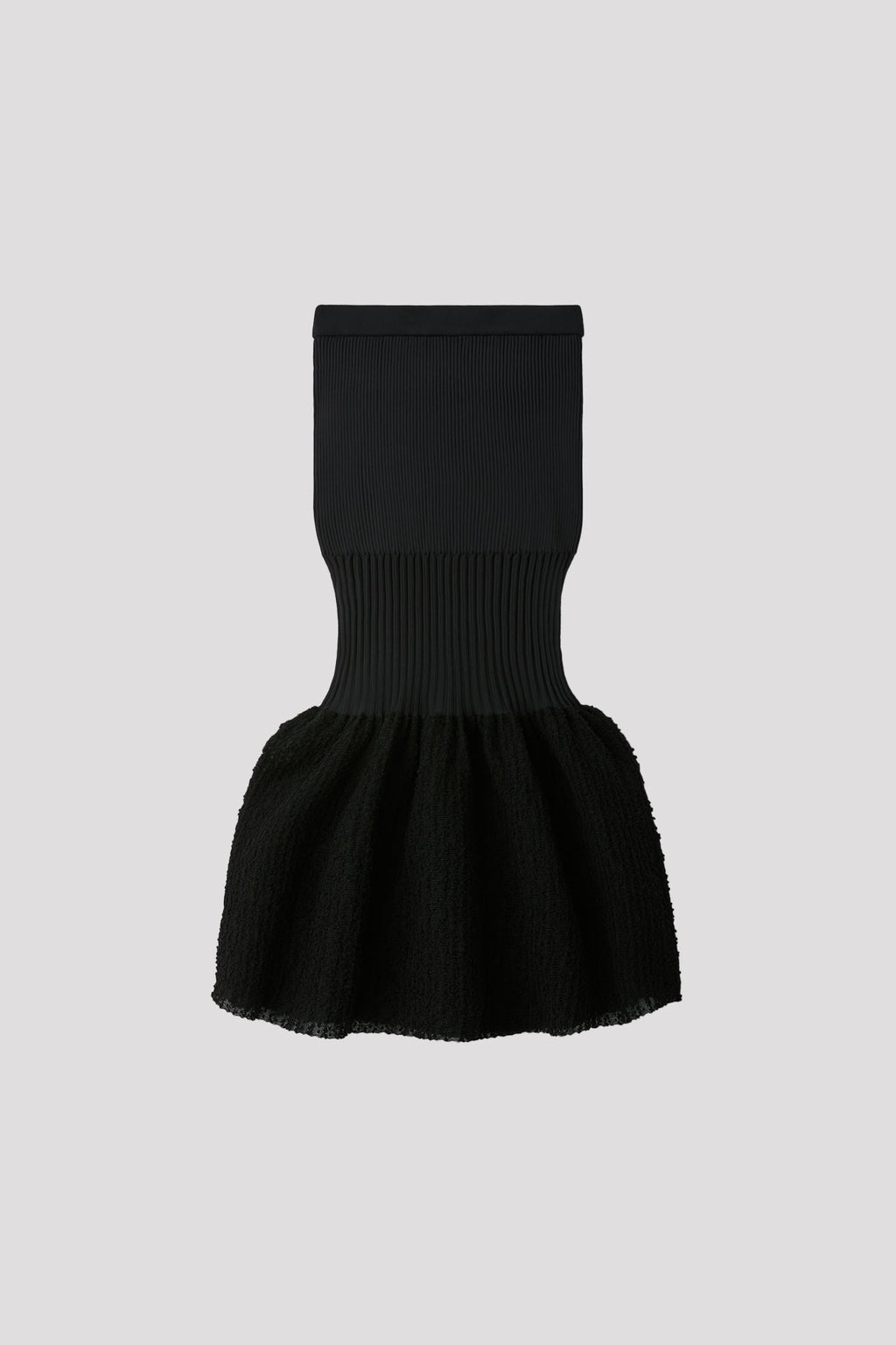 FLUTED ORNAMENT MERMAID SKIRT - BLACK