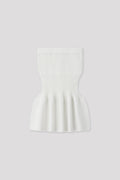 FLUTED MERMAID MIDI SKIRT - WHITE