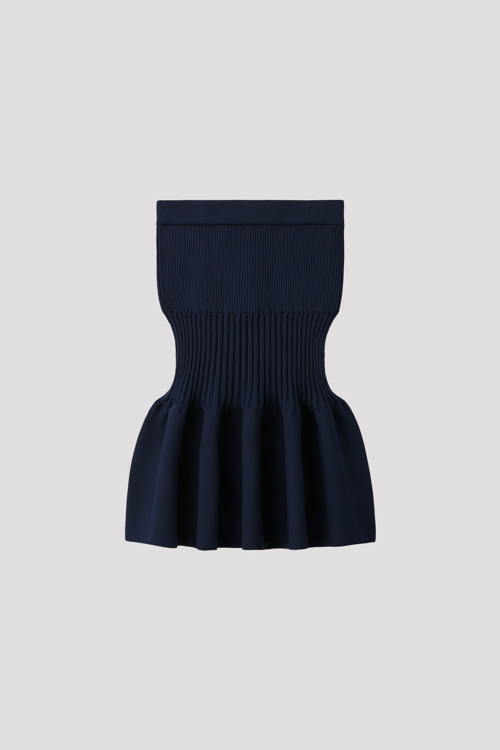 FLUTED MERMAID MIDI SKIRT - NAVY