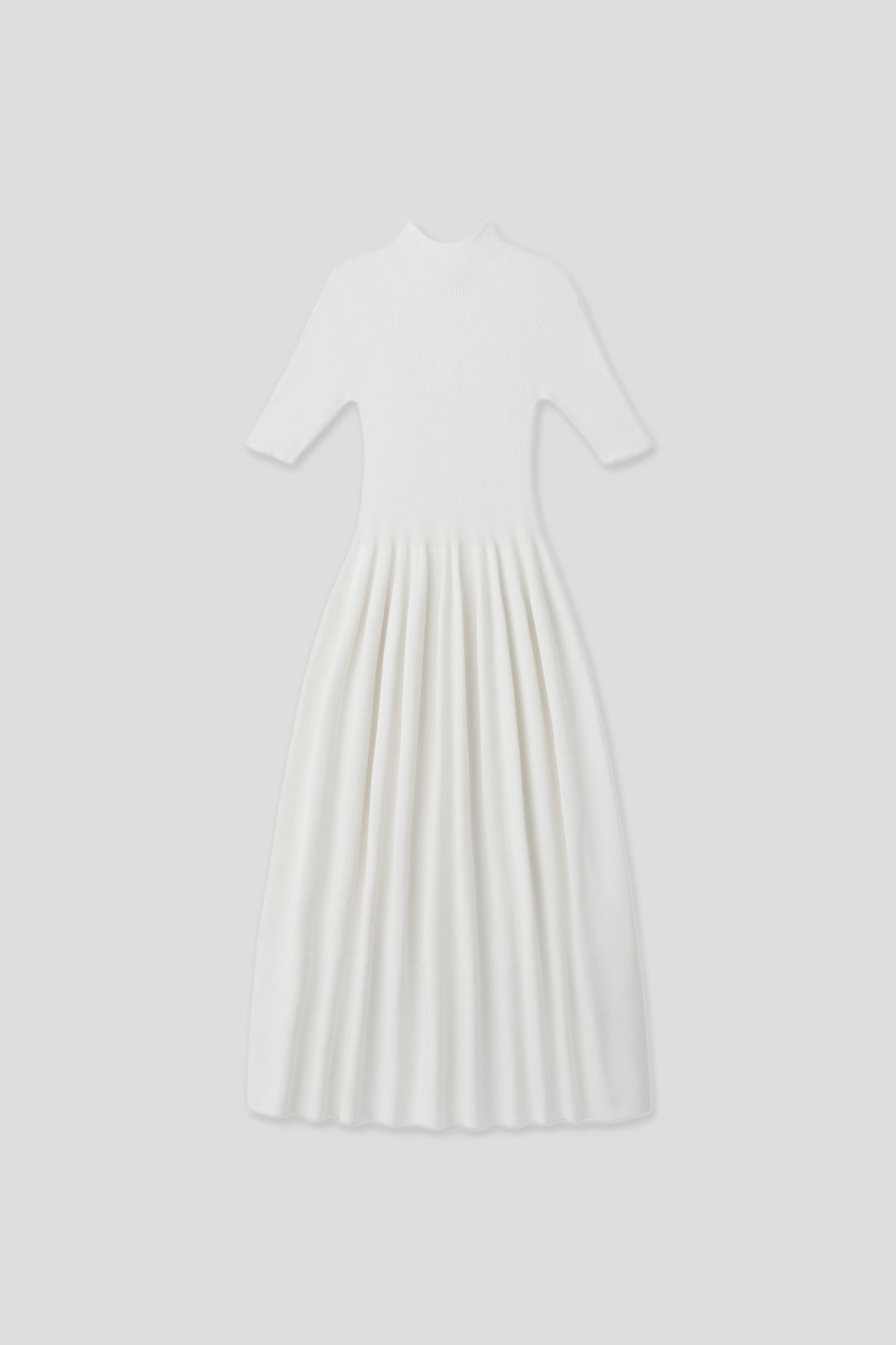 RIVULET SHORT SLEEVE DRESS - WHITE