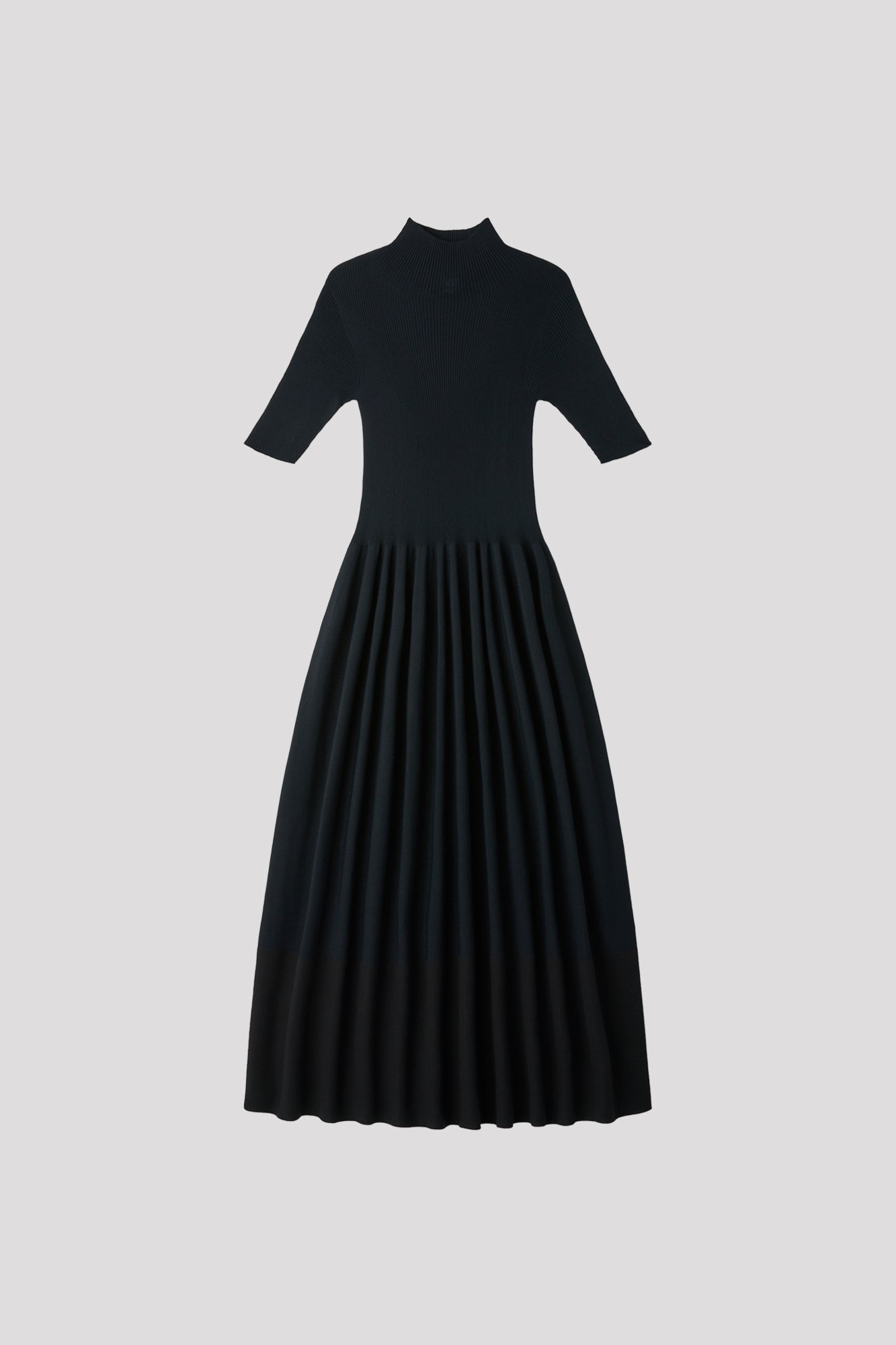 RIVULET SHORT SLEEVE DRESS - BLACK