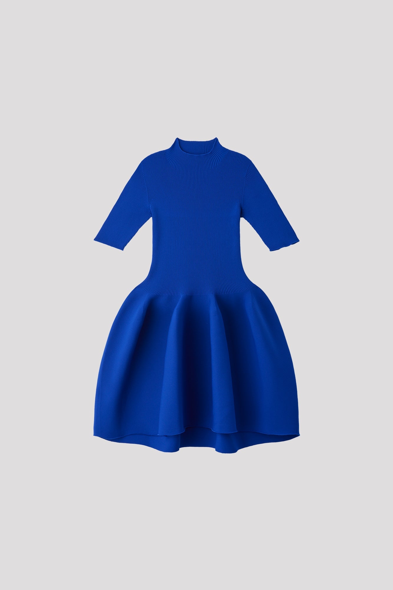POTTERY SHORT SLEEVE MINI DRESS - BLUE