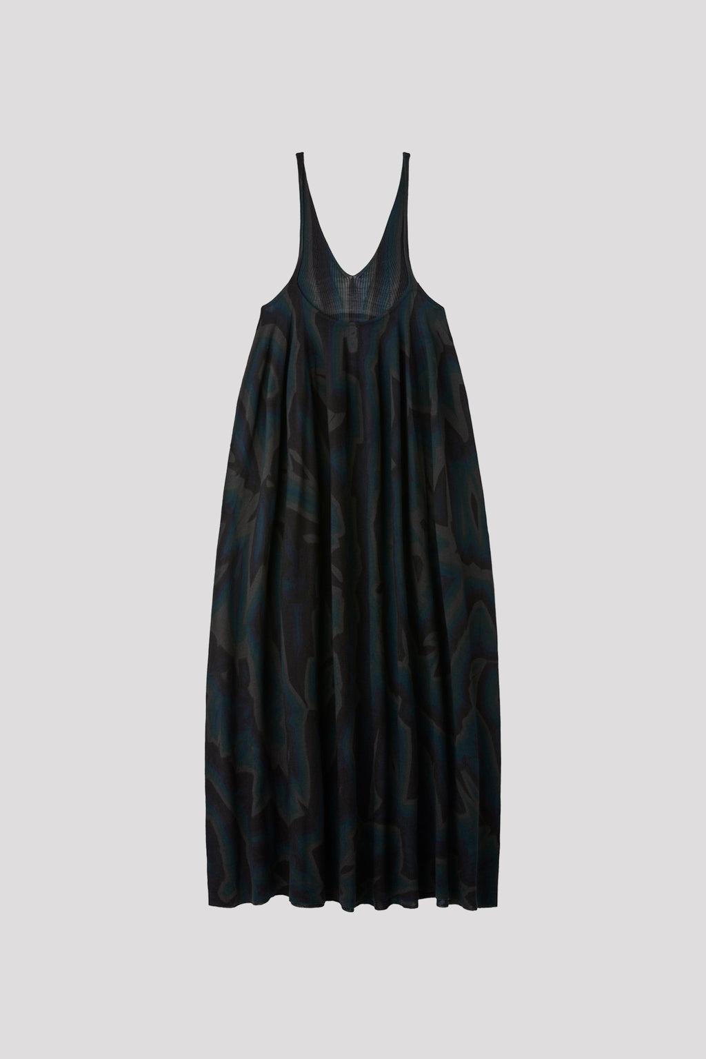SILK RIVULET CHUSEN STRAP BUST FLARE DRESS