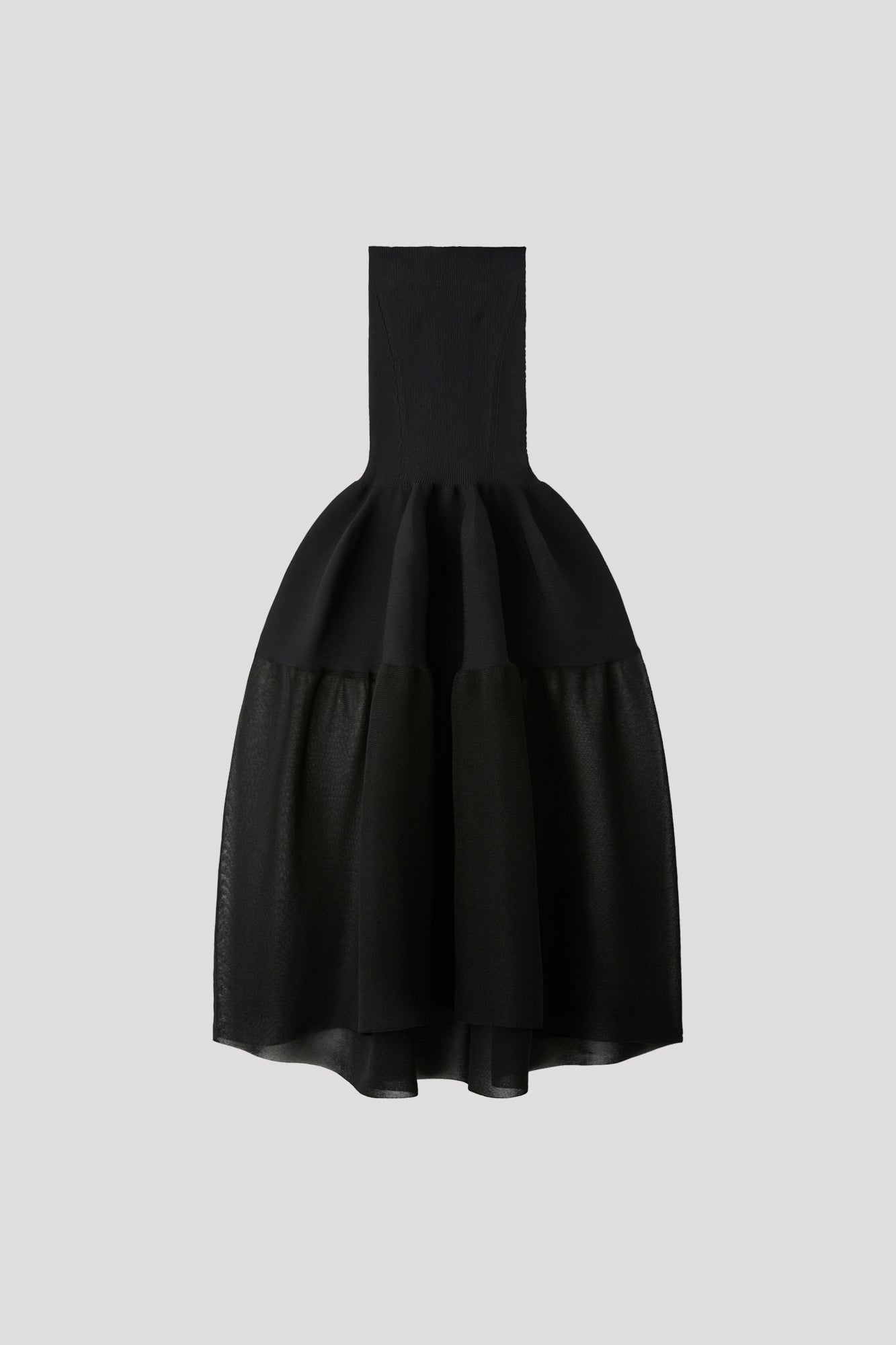 POTTERY HS LUCENT GLITTER STRAPLESS DRESS - BLACK-BLACK
