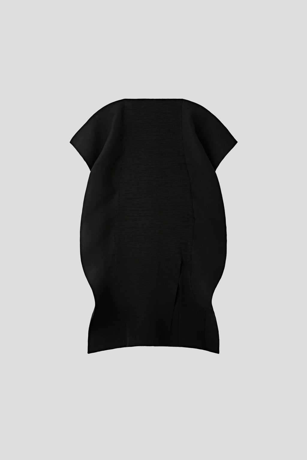 CREASE STRAPLESS DRESS - BLACK