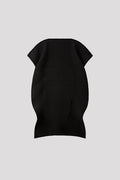 CREASE STRAPLESS DRESS - BLACK